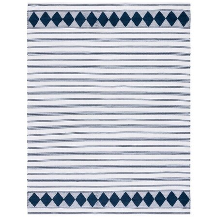 Safavieh 6 x 6 ft. Montauk Contemporary & Global Flat Weave Square Rug Navy & Ivory MTK708N-6SQ